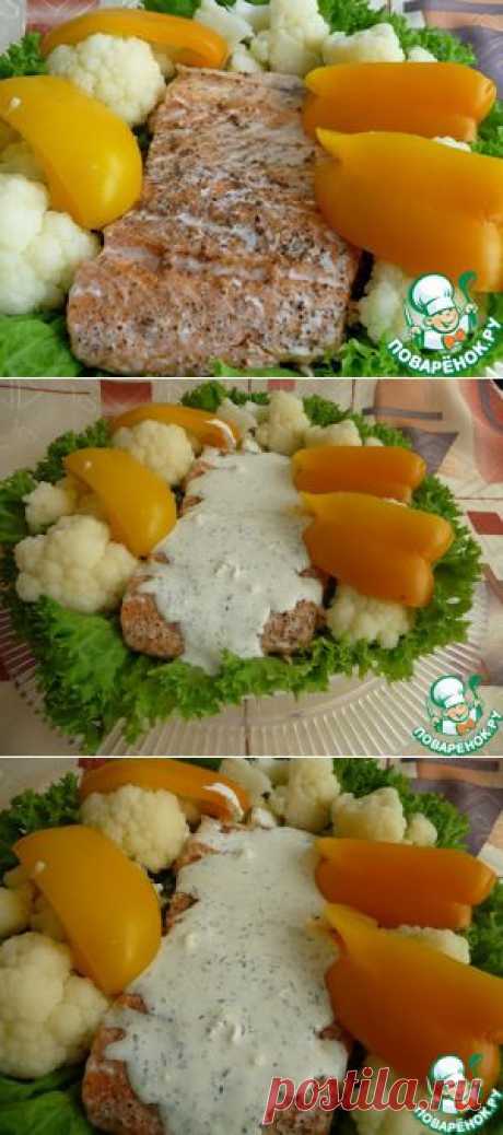 Норвежская семга на пару с цветной капустой - кулинарный рецепт