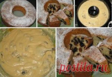 Йогуртовый кекс с черносливом