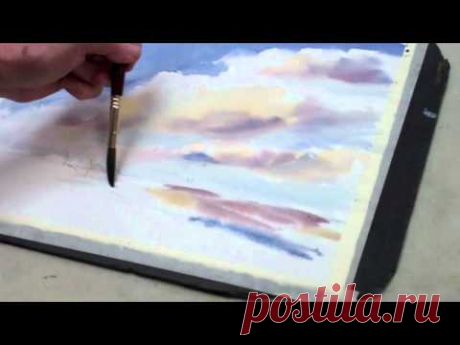 How to Paint a Watercolor Sky With Clouds — The Art League School - YouTube