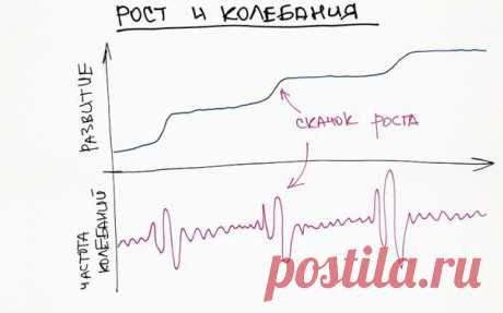 Развитие не всегда идет плавно. Ты будешь менять фазовые состояния, и каждое такое изменение будет сопровождаться увеличением амплитуды колебаний. Картина мира будет сдвигаться, будут происходить неприятные и резкие события, появляться новые вызовы. Надо быть готовым.