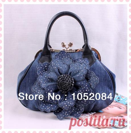 jeans love Picture - More Detailed Picture about 2014 New Fashion Floral Pattern Denim Elegant Women Tote Bag Ladies leather handle Jeans Handbags Picture in Top-Handle Bags from Denim world fashion store | Aliexpress.com | Alibaba Group