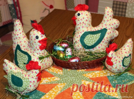 Выкройки пасхальных курочек