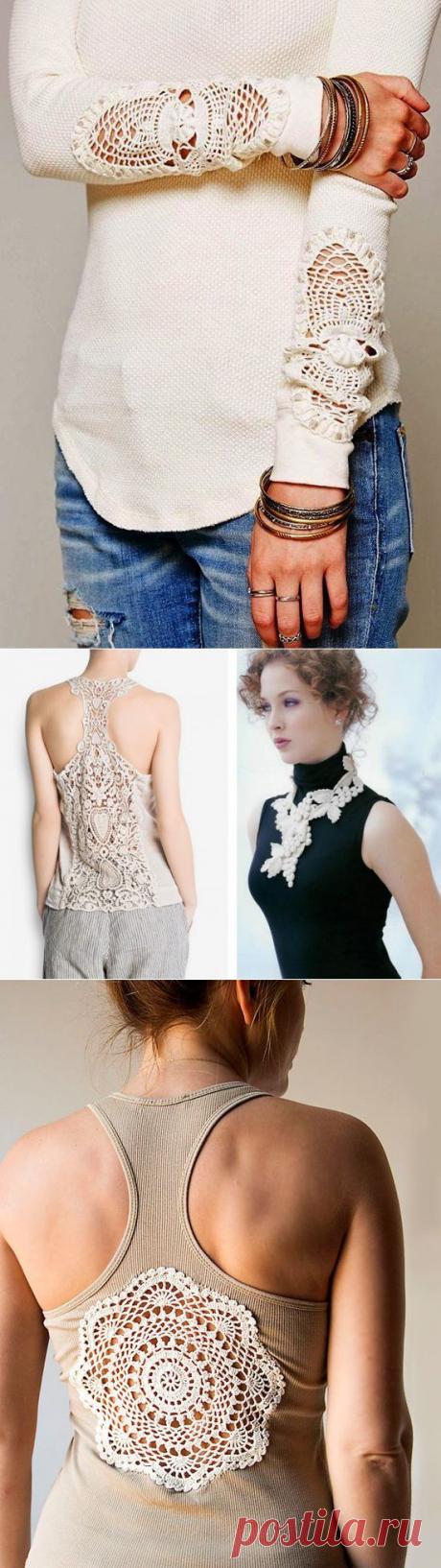 Декор одежды крючком: 40 оригинальных идей