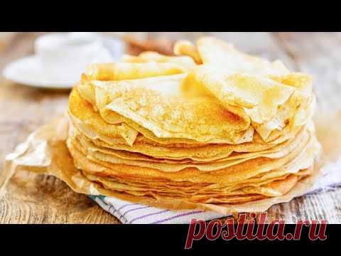 Блины на молоке - ТОНКИЕ БЛИНЧИКИ получаются всегда! Масленица 2021