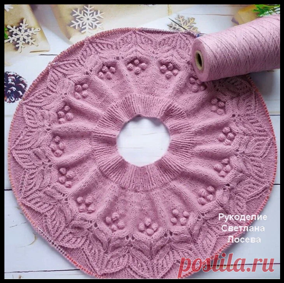 12 джемперов с потрясающе красивой кокеткой + схема вязания узора спицами!