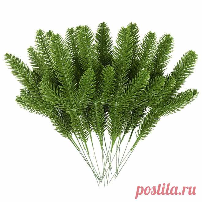 1 упаковка рождественских сосновых игл, ветвей, искусственное растение, украшение для рождественской елки, украшения для дома, венок «сделай сам», Подарочная коробка, свадебные цветы | Дом и сад | АлиЭкспресс