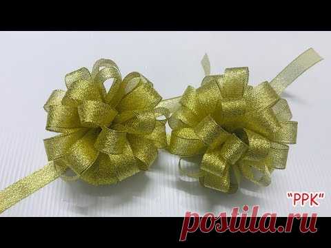 วิธีทำโบว์ริบบิ้นห่อของขวัญแบบง่าย ๆ Ribbon bow EP.5