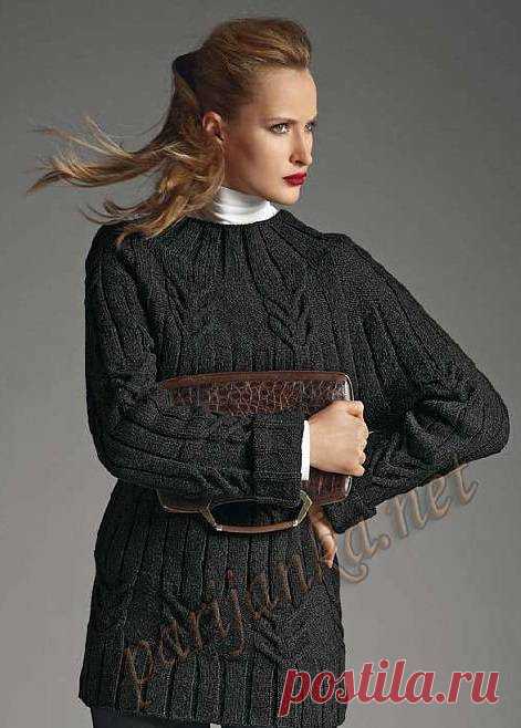 Вяжем с сайтом Парижанка .Пуловер (ж) 06 Origin 4 (Бержер)спицы