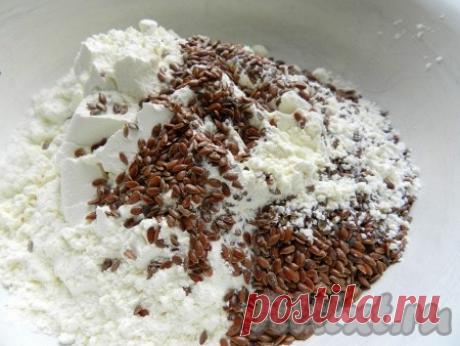 Домашнее печенье (крекер) с семенами льна - рецепт с фото