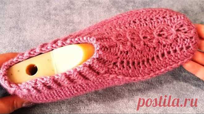 Следки двумя спицами без швов/ Уютные /Теплые /Комнатные