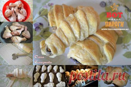 Голени куриные в слоеном тесте |