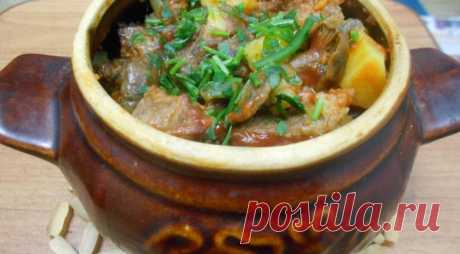Жаркое в горшочке с говядиной и грибами, пошаговый рецепт с фото