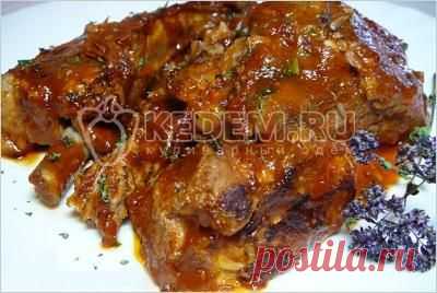 Острые свиные ребрышки в томатном соусе с душицей - Вторые блюда. Рецепты посетителей с фотографиями