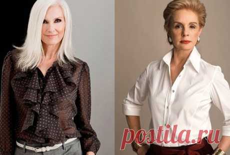 Блузки для женщин после 50 лет фото - как носить