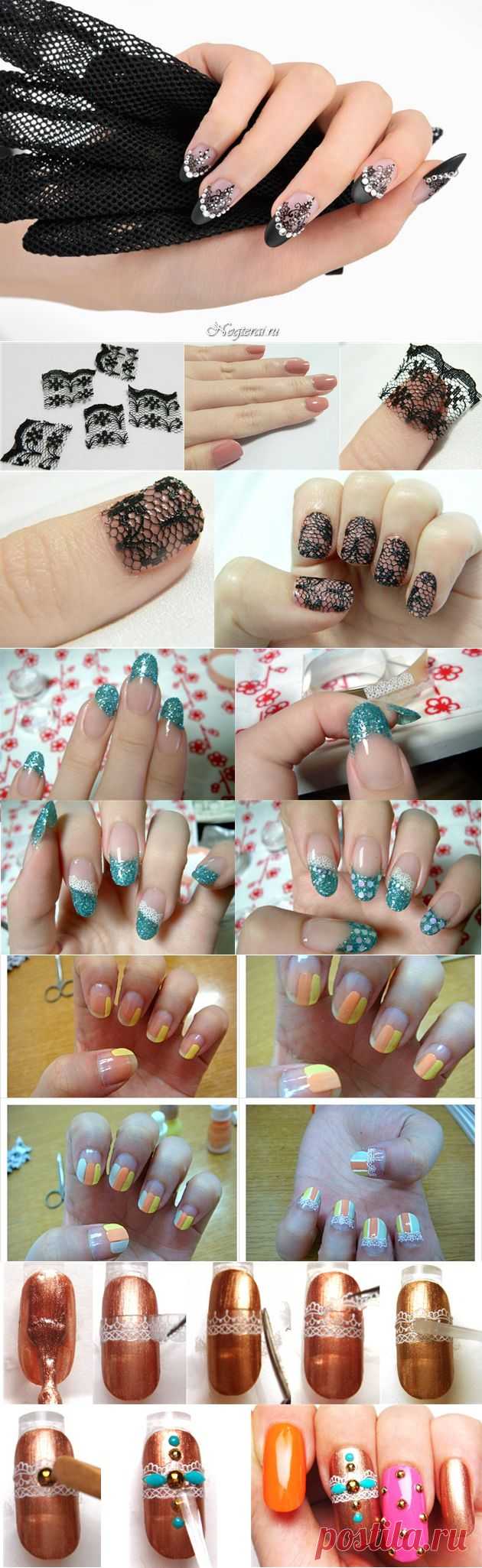 Кружево на ногтях: фотогалерея элегантного и стильного кружевного маникюра