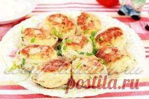 Картофельные котлеты с сыром и ветчиной