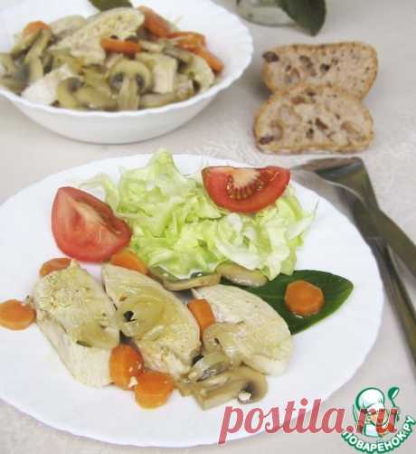 Эскабече из курицы с шампиньонами – кулинарный рецепт