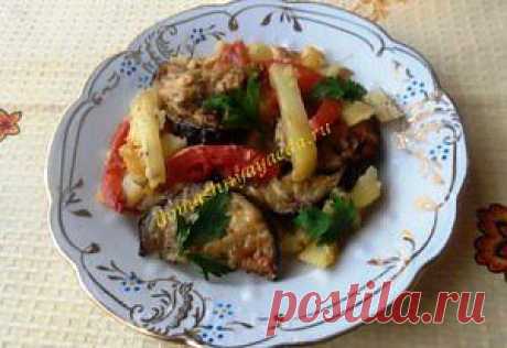 Картофель запеченный с беконом и овощами | 4vkusa.ru