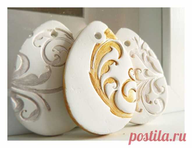 Golden French Easter ornaments-Set of 3