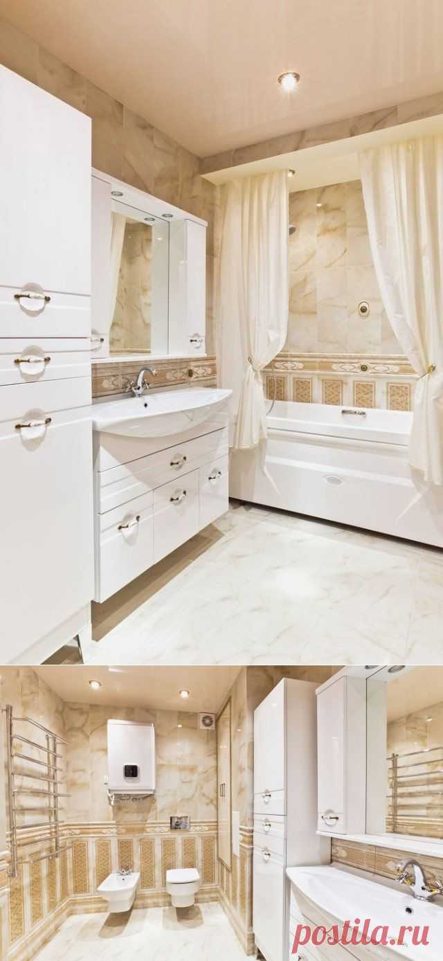 Ванная проекта 2-х комнатной квартиры Венеция