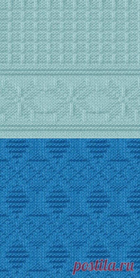 Симпатичная подборка простых узоров спицами