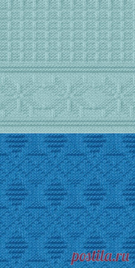 Симпатичная подборка простых узоров спицами