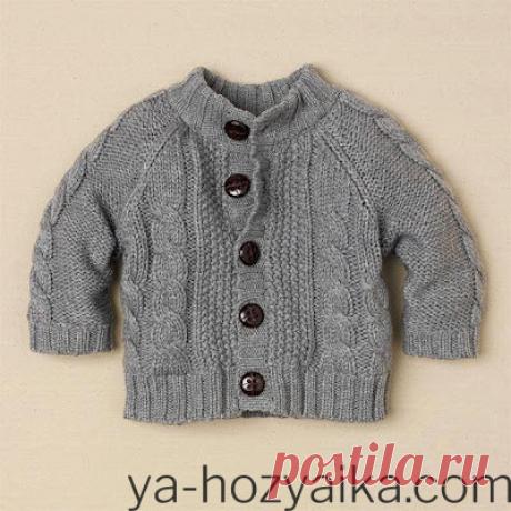 Куртка с косами для мальчика спицами. Детское вязание для мальчиков схемы с описанием