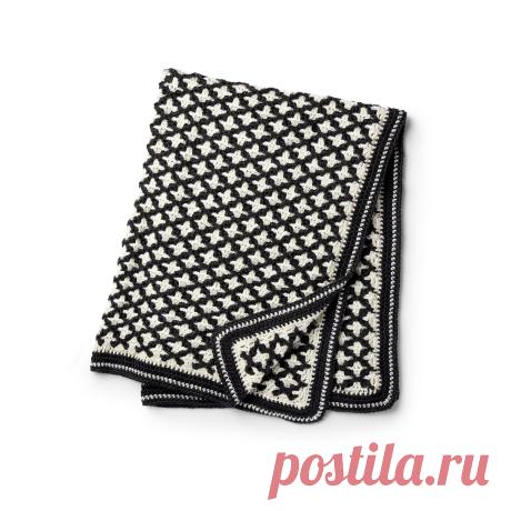 Caron Reversible Geometric Crochet Blanket | Yarnspirations