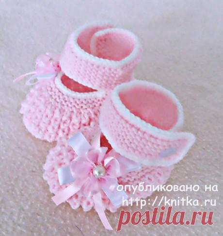 Вязаные спицами пинетки. Работы Елены Зубковой, Вязание для детей