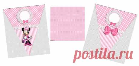 Minnie con Rayas Rosa: Imprimibles Gratis para Fiestas de Cumpleaños. | Ideas y material gratis para fiestas y celebraciones Oh My Fiesta!