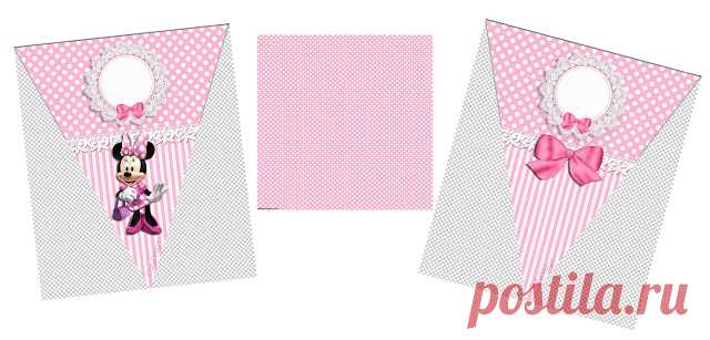 Minnie con Rayas Rosa: Imprimibles Gratis para Fiestas de Cumpleaños. | Ideas y material gratis para fiestas y celebraciones Oh My Fiesta!