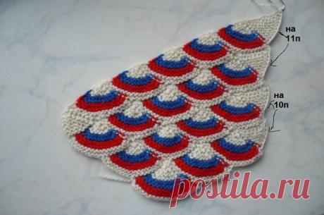 nada1955: Узор спицами:Чешуйки дракона, МК