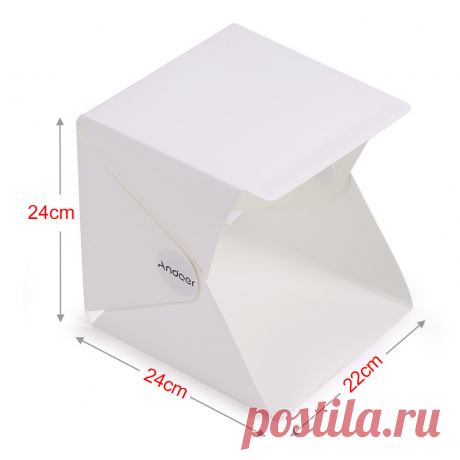 Andoer Портативный Складной лайтбокс Фотостудия Softbox Свет окна для iPhone Samsang HTC Смартфон Цифровой DSLR Камеры купить на AliExpress