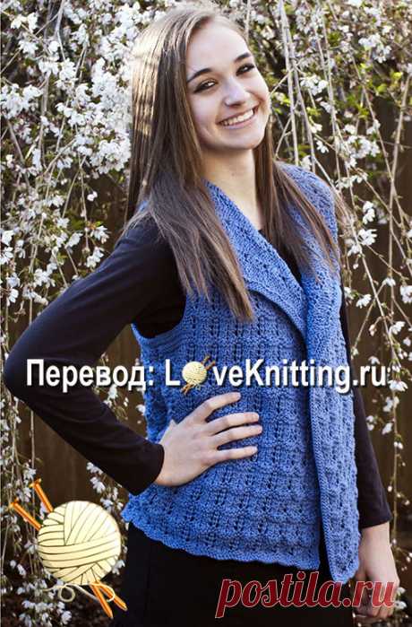 Ажурный жилет "Моника" | Loveknitting.ru