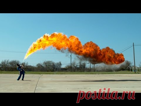 Видео: как работает огнемёт в замедленном движении — Популярная механика