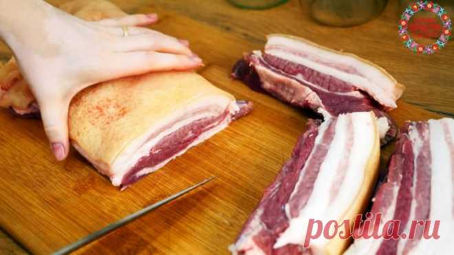 Закуска на все случаи жизни. Невероятно вкусный рецепт консервированного сала в рассоле