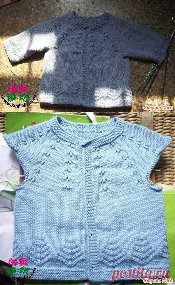 Кофточка для девочки с круглой кокеткой. Спицы. Вяжем! - Вяжем вместе он-лайн - Страна Мам