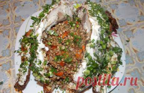 Курица фаршированная гречкой