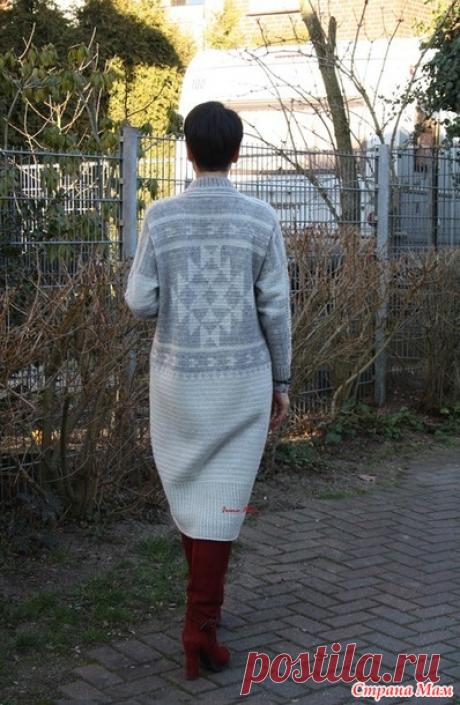 . Платье оверсайз с вертикальным узором. Irina Horn - Вязание - Страна Мам