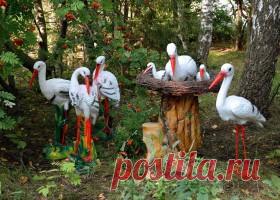 Садовые фигурки для дома и дачи: животные, птицы, растения