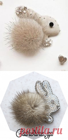 54 отметок «Нравится», 3 комментариев — Catherine Gaponyenko (@catherine_gp) в Instagram: «Пушистый донецкий кролик)#брошьизбисера#брошькролик#брош… | Pinteres…