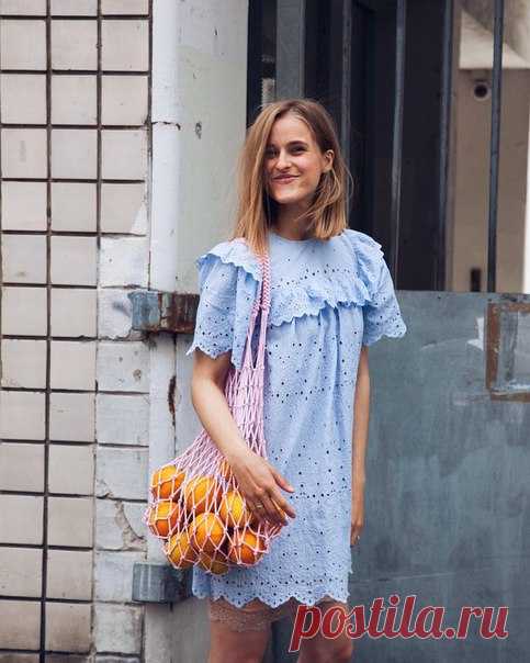 Очаровательная датчанка Cathrine Widunok Wichmand в воздушном женственном платье H&M. #HM