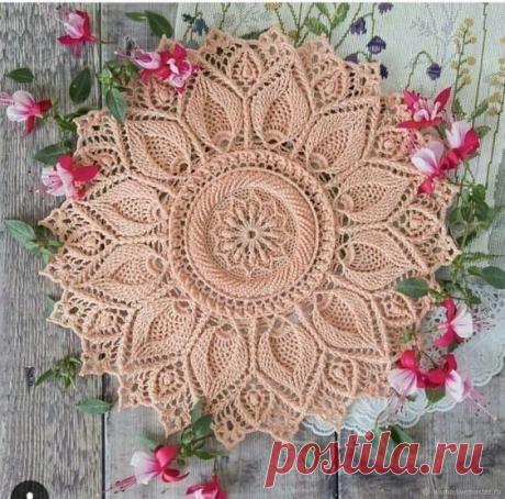 Овальные, круглые салфетки крючком со схемами Вязаные салфетки крючком