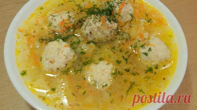 Супчик с фрикадельками из куриной грудки