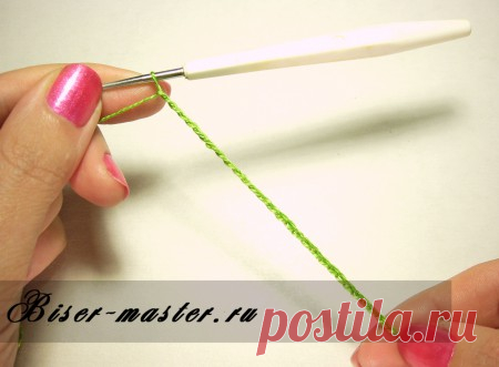 Учимся вязать круговое полотно с бисером прямыми рядами с петлей подъема » Бисерные мастер-классы.