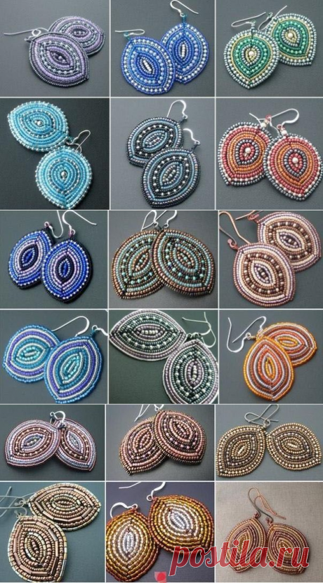Красивые серьги из бисера