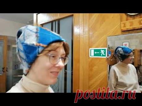 Двойная шапка с рисунком "Аргайл". Новая работа в нашей хобби-студии валяния