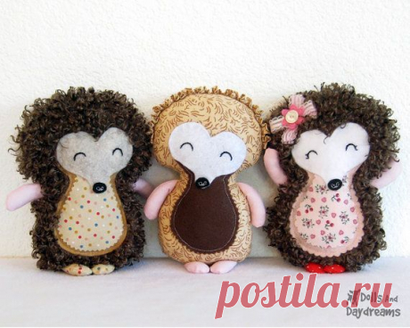 Hedgehog Sewing Pattern PDF Woodland Softie Stuffed Toy Instant Download