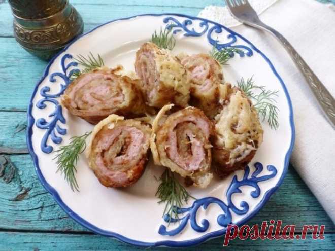 Картофельные рулетики с куриной начинкой