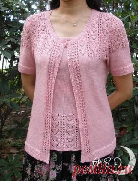Топ и кофта спицами | Handmade24